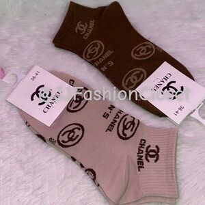Cute Brown and Cream Socks Set